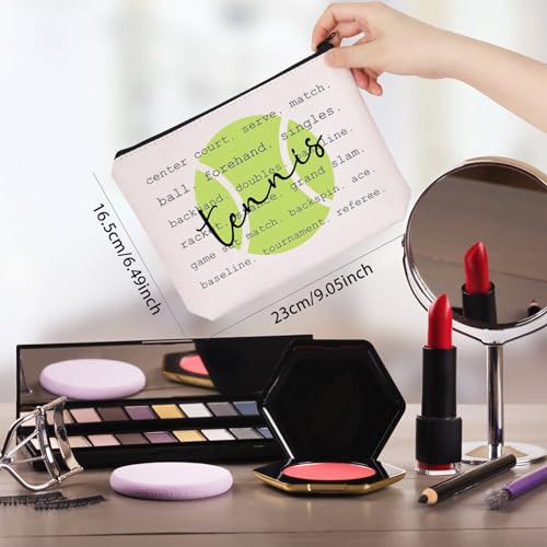 Tennis Gift for Women Tennis Team Gift Tennis Inspired Makeup Bag Tennis Player Gift Cosmetic Bag (Tennis Bag EU) - Image 2