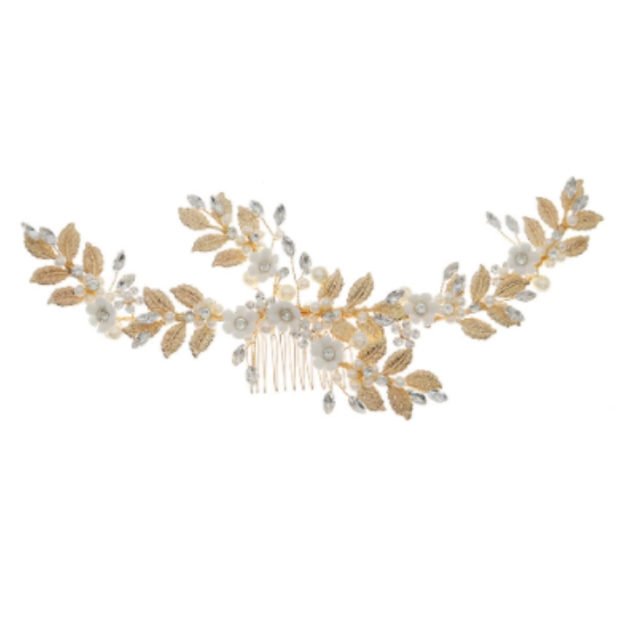 Grzebień do Włosów Wesele Akcesoria do grzebieni bocznych dla kobiet z pomponem Retro ozdobne klipsy do włosów z grzebieniami Rhinestone Flower Spinka do włosów Grzebienie Boczne do Włosów na Bal (Bl