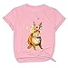 Yowablo Chemise pour Femmes Easter Printing O NeckOutdoorFashion T-Shirts Tops Chemises Western pour Femmes Cactus