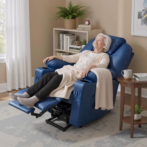 Image of MCombo Small Power Lift Recliner Chair for Elderly, Heat and Massage 7141