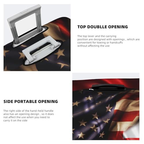 Travel Luggage Cover Combined Tonga And Usa Flag Fashion Washable Baggage Suitcase Protector Fit For Luggage Medium4
