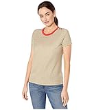 Gestreift Lauren Ralph Lauren T-Shirt mit Knopf-Schultern, gestreift - Beige - X-Groß