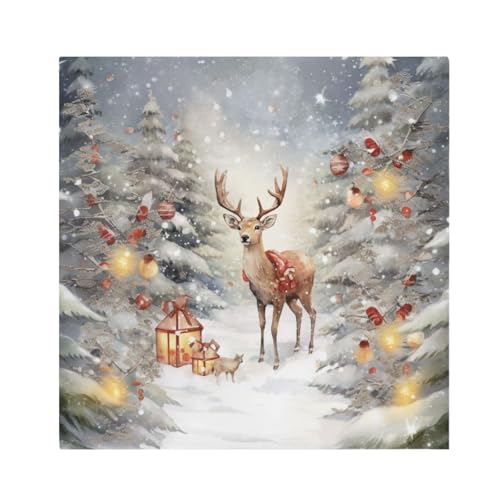 Servilletas de Tela Navidad Ciervo 20x20 Pulgadas Pack 6 miniatura 1