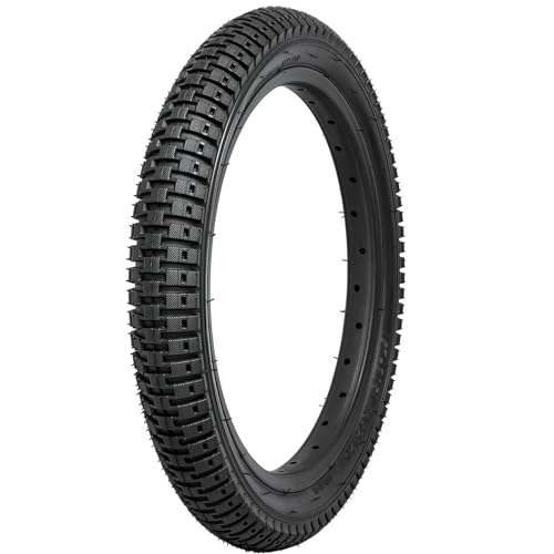 YUNSCM 2 peças de pneus de bicicleta de 45,7 cm 18 x 2,125/57-355 e 45,7 cm válvula Schrader com 2 t