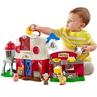 Fisher-Price Little People Caring for Animals Farm - English Edition, interactive playset with Smart Stages learning for toddlers and kids. Ages 1-5 years. GLT78