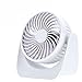 USB Mini Ventilator, Leiser Tischventilator,3 Geschwindigkeiten, 360° Drehbare Wiederaufladbare Ventilator, 3600mAh Akkubetriebener, FüR BüRo, Zuhause, Schlafzimmer, Desktop (Weiß)v