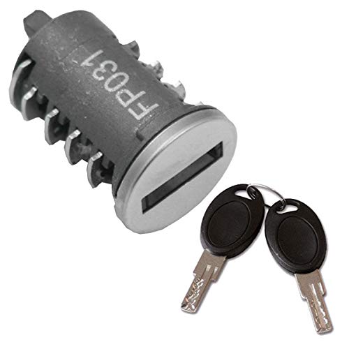 pro-Styling Cylindre enfichable pour caravane, camping-car, système FF HSC, cylindre de haute sécurité avec fraisage de voie intérieure, verrouillage de la plaquette de fermeture contraire, noir