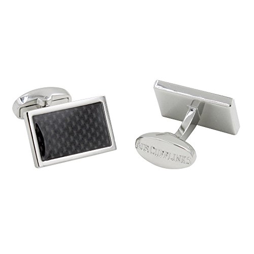 Carbon Fiber Cufflinks | Groomsmen Cuff Links | 5 Yr Warranty | Cufflinks Box Inc | Gift For Men | Black Cufflinks #TOP3