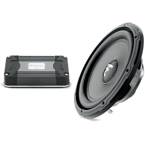 Image of Focal FDS-1.350 1 Channel Amplifier 1 x 350 W and SUB 12 Slim 12" Shallow Mount Subwoofer, Single 4-Ohm, 280W RMS - 560 W MAX