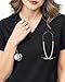 NY Threads Scrub Tops for Women Soft Stretch V-Neck Medical Scrub Top with Pockets, X-Large, Black