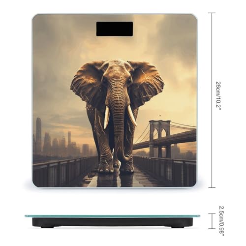 Elephant On A Bridge Báscula Digital para Baño Precisa miniatura 2