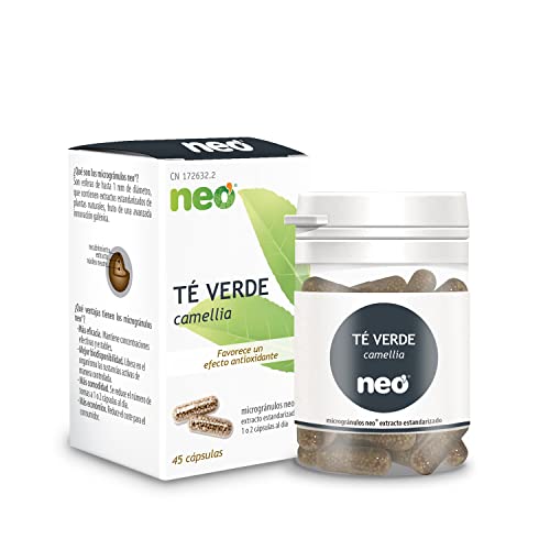 Neo | Extracto De Té Verde | 45 Cápsulas De 200 Mg | Quema Grasas Natural | Favorece La Pérdida De Peso Junto A Dietas De Adelgazamiento | Efecto Estimulante
