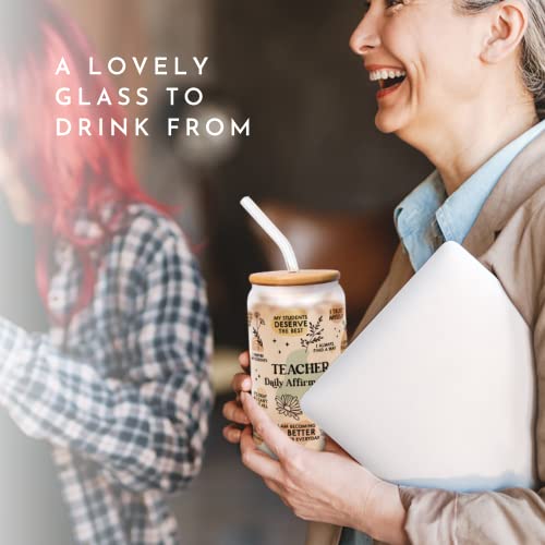 Teacher Appreciation Gifts - Teacher Gifts For Women - Thank You Teacher Gifts, Teachers Appreciation Gifts - Teacher Birthday Gifts For Women, Teacher Appreciation Week Gifts - 16 Oz Can Glass #TOP3