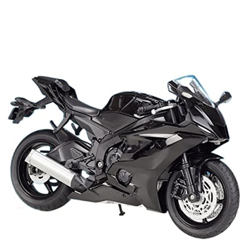 limimo for Yamaha YZF-R6 1:12 Motorcycle Die-cast Model Replica Car Alloy and Plastic Sport Bike Collectible Souvenir Operable Realistic Motorbike Sculpture Hobby Gift Motorcycle Model(Black)