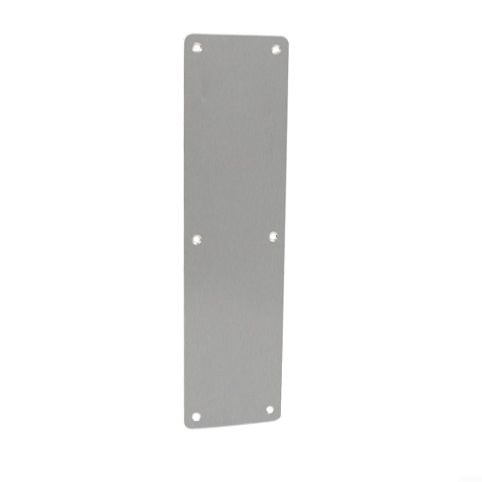 Plaque Hle en acier inoxydable robuste - 300 x 80 mm - Pour porte coulissante en bois - Argenté (sans poignée)