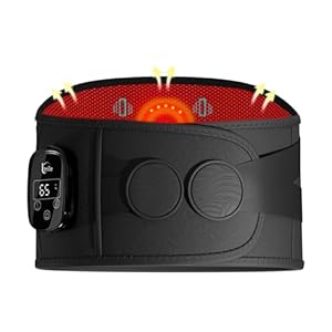 Portable Heating Pad for Back with Massager,Lower Back Massager with 3 Heat 3 Vibration, Wireless Heating Pad for Cramps,Perfect for Men Women Dad Mom Elderly Birthday Valentine’s Day Gifts(Black)