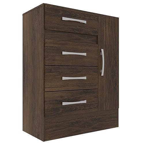 Cômoda Sapateira Grande 4 Gavetas 1 Porta Cacau