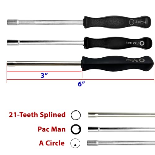 image for LETAYAR 3 PCS Carburetor Adjustment Tool kit(21 Teeth Splined, Pac Man