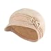 Surblue Lady Crystal Bow Warm Cabled Angora Knit Winter Beanie Crochet Beret Hats Newsboy Caps, Beige,One Size