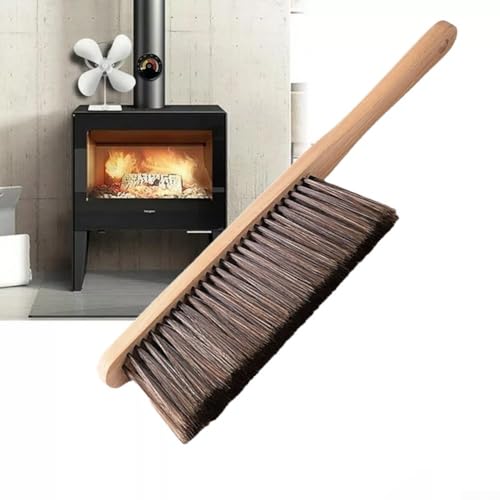 Juego de pala de ceniza y cepillo para hogar - Juego de herramientas para chimenea, herramientas contra incendios