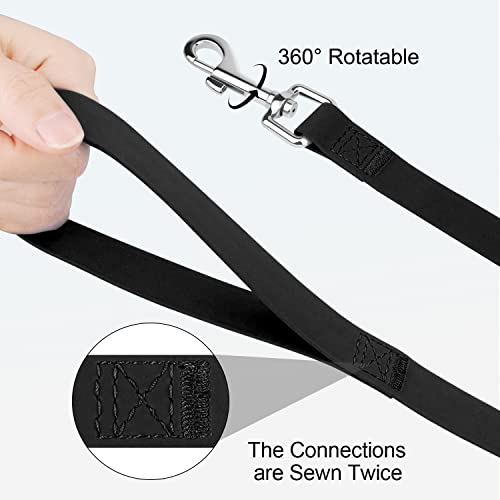 Joytale Schleppleine für Hunde - Wasserdicht, Stark und Lange für mittelgroße, große und extra große Hunde (Schwarz, 5M)
