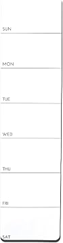 Iconikal Dry Erase Self-Adhesive Static Cling Weekly Planner, White, 14 x 3.5-Inches
