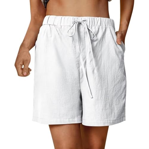 Short jogging femme ample en coton lin pour rester au frais tout l'été