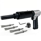LE LEMATEC Air Needle Scaler with Chisel Kit, 4800 BPM Pneumatic Hammer for Rust & Paint Removal, Metal Scraper Tool - LE-AN324K