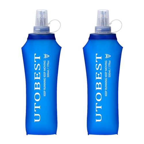 Botella plegable para beber en running y senderismo mochila ligera UTOBEST 2 unidades
