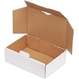 kartonprimus Maxibriefkartons 160 x 110 x 50 mm MB-1 weiß Maxibrief Karton Faltschachtel stabil Versandkarton für Post DHL Versand DIN A6 Warensendung Büchersendung Versandschachtel (25 Stück)