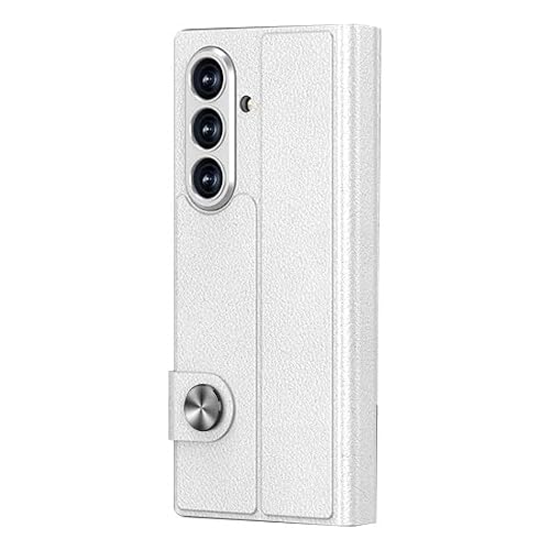 LUNBER-ARMOR�EFor Galaxy Z Fold8 �P�[�X �J�o�[ �܂肽���݌^ �蒠�^PU���U�[�P�[�X PU���U�[ + �v���X�`�b�N+ �����K���X �J�[�{���� �����K���X�t�B�����t��(�V���o�[)