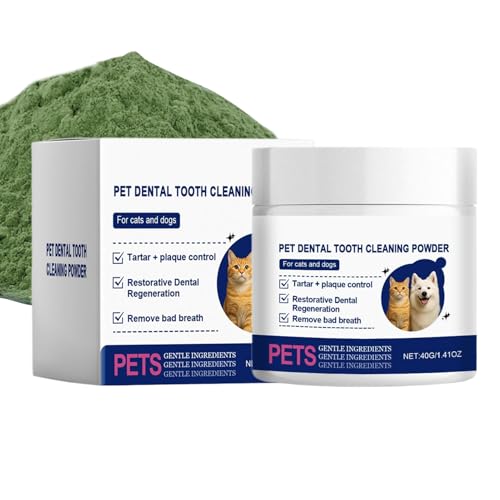 Pó de dente para cães, pó para cães dentes - Limpeza de dentes mais limpa oral de cachorro facilitad