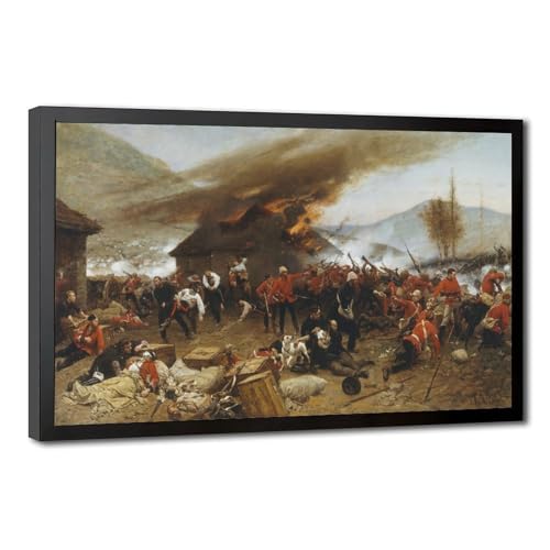 Peinture Rorkes Drift Alphonse De Neuville | Tableau Toile Déco Murale Salon 30x45cm