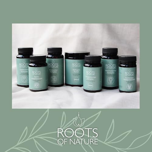ROOTS OF NATURE Entspannungskomplex – 60 vegane Kapseln – Mit Baldrian, Melisse, Lavendel, Hopfen & Passionsblume