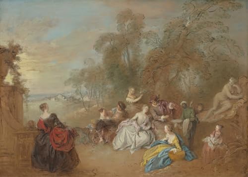 Affiche murale Jean Baptiste Pater 60x90cm pour une décoration de bureau raffinée