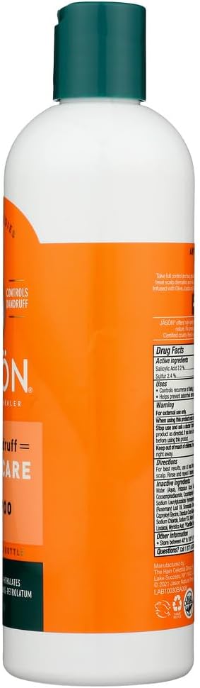 Jason Natural Cosmetics Dandruff Relief Shampoo 12 oz (Pack of 3)