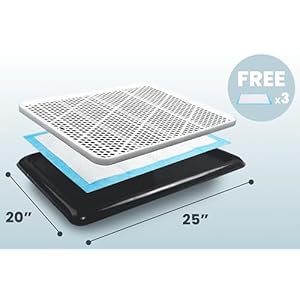 Pet Awesome Dog Potty Tray/Puppy Pee Pad Holder 25”x20” Indoor Wee Training for Small and Medium Dogs Pet Awesome Dog Potty TrayPuppy Pee Pad Holder 25×20 Indoor Wee Training for Small and Medium Dogs