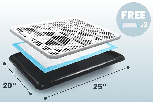 Pet-Awesome-Dog-Potty-TrayPuppy-Pee-Pad-Holder-25×20-Indoor-Wee-Training-for-Small-and-Medium-Dogs Pet Awesome Dog Potty TrayPuppy Pee Pad Holder 25×20 Indoor Wee Training for Small and Medium Dogs