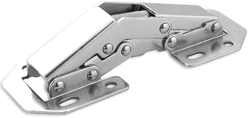 Hettich Aufschraubscharnier mit Feder 90 Grad Scharnier ohne Topfbohrung für Eckanschlag und Innenanschlag Tür Scharniere Küchenschrank Kleiderschrank Schranktür Möbel 2 Stück