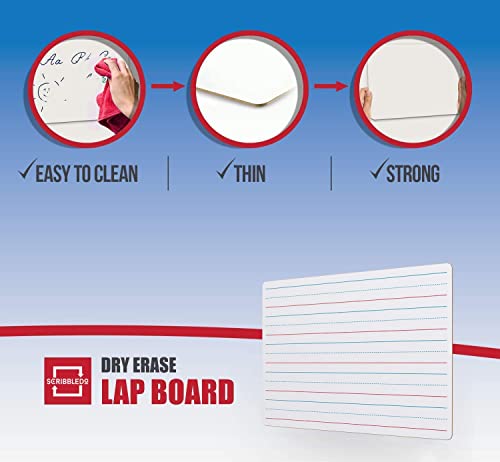 10 Pack Double Sided Whiteboards Lined Dry Erase Board For Kids Ruled Writing Board Handwriting Practice For Kids Small White Board Dry Erase Boards Lines 9X12 Student 10 Dry Erase Markers Included #TOP4