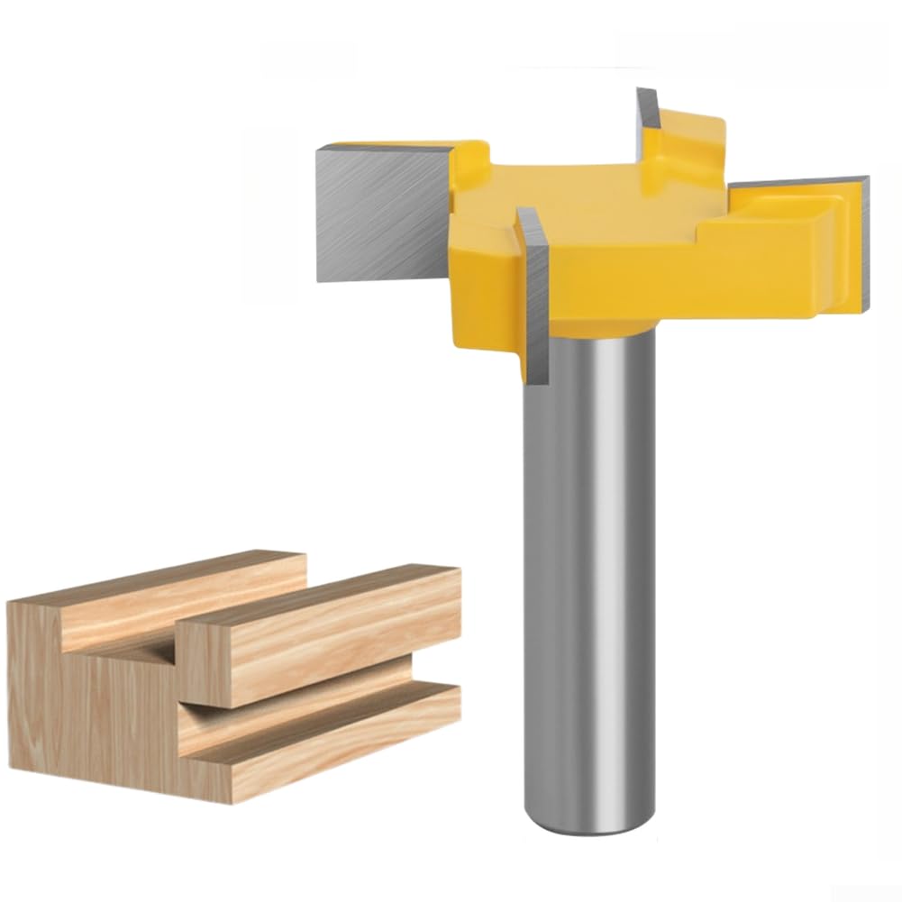 Fresa de Carburo para Madera, Corte en T, Eje 12.7mm(1/2 X 2 X 1/2)
