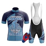 Traje de ciclismo hombre Jersey Maillot de bicicleta ,Camiseta Corta+ Bib Shorts Acolchados, Almohadilla de Asiento de Gel 9D Para Montar En Bicicleta Conjunto Cómodo y De Secado Rápido (TYP-8,2XL)