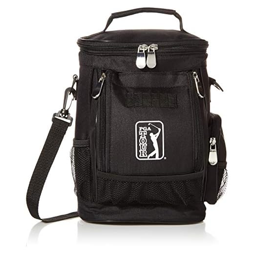 PGA Tour Unisex 10 Can Insulated Golf Cooler Bag, Black, One Size