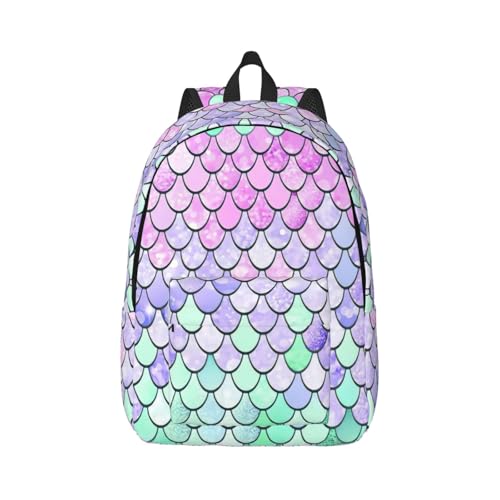 Sac à dos ordinateur EdWal motif écailles de sirène pour femme voyage