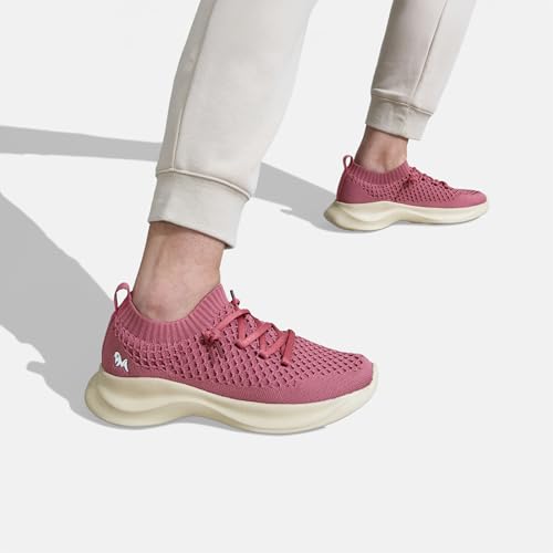 Image of Neeman's Knit Gliders Women Sneakers | Stylish Casual Shoes for Men with Airknit Breathable Upper | Anti-Skid EVA Sole Footwear | Lightweight Lace-Up Sneaker