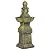 Tuscan Garden Pedestal Rustic Outdoor Floor Tiered Water Fountain 54" High Bubbler Lion Heads for Garden Patio Backyard Deck Home Lawn Porch House Relaxation Exterior Balcony - John Timberland