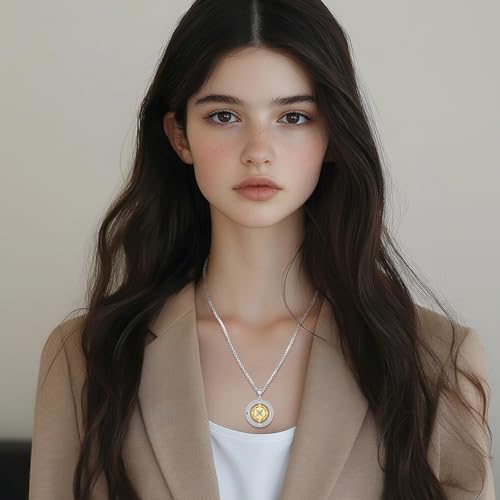 Compass Necklace Sterling Silver Classic Celtic World Map Rotatable Compass Pendant Graduation Friendship Talisman Travel Necklace Inspirational Gift Jewelry for Women4
