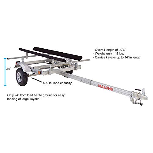 image for Malone MPG586XB EcoLight 1 Kayak Trailer with 1 Bunk Kayak Carrier | 1