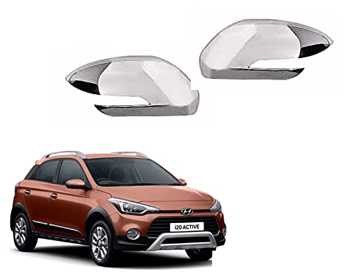 CAR SAAZ Exterior Chrome Accessories Combo Kit Compatible with I20 Active (2014-2020) Set of 16Pcs