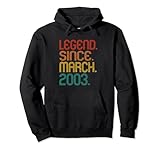 Photo Gallery legend since march 2003 birthday idea 2003 men women vintage felpa con cappuccio Photo Gallery legend since march 2003 birthday idea 2003 men women vintage felpa con cappuccio